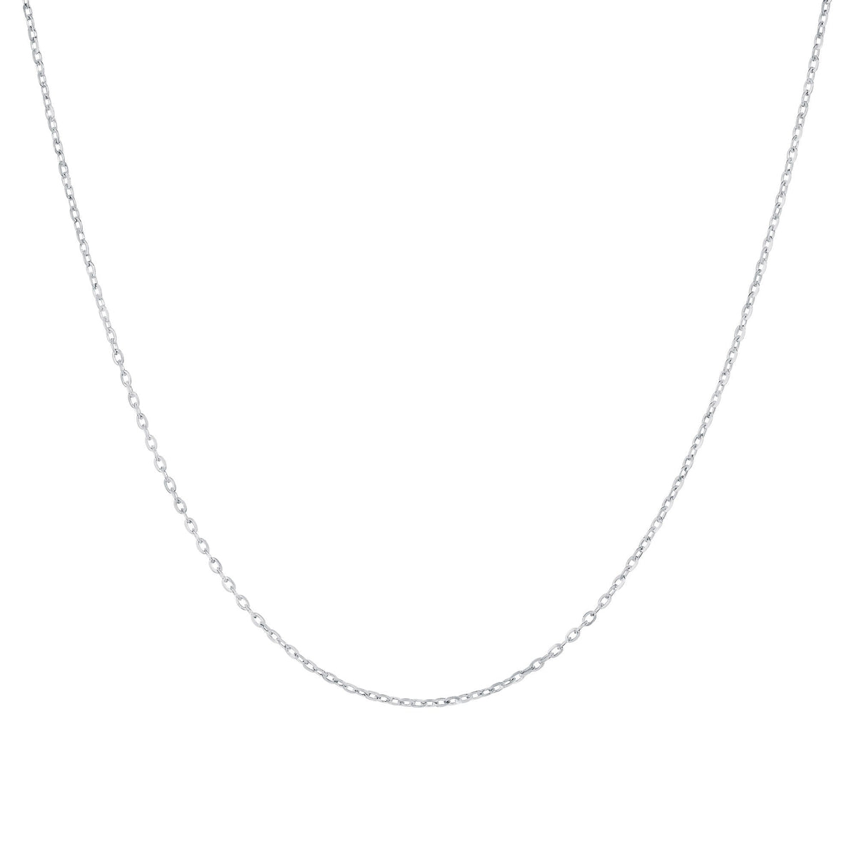 Diamond Cut Rolo Chain Necklace in Yellow or White Gold