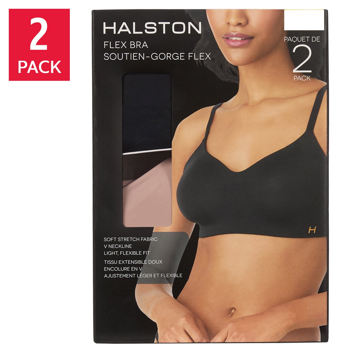 Halston Women's Flex Bra, 2-pack