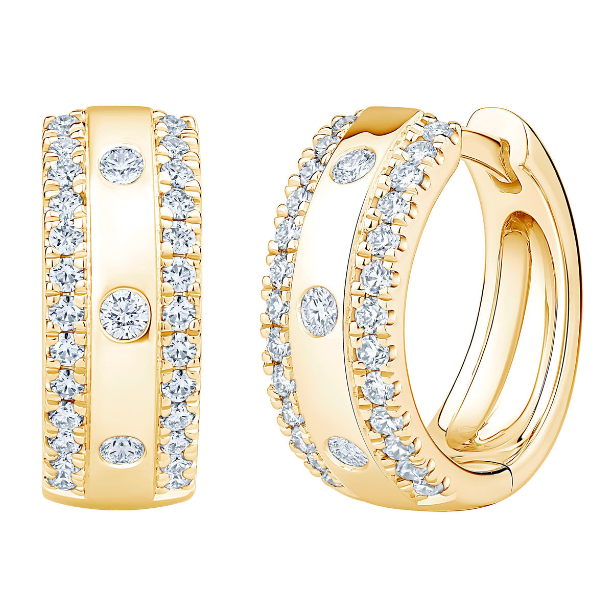 Round Brilliant Diamond Hoop Earrings (0.40 ctw)