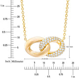 Round Brilliant Diamond Interlocking Circles Necklace (0.40 ctw)