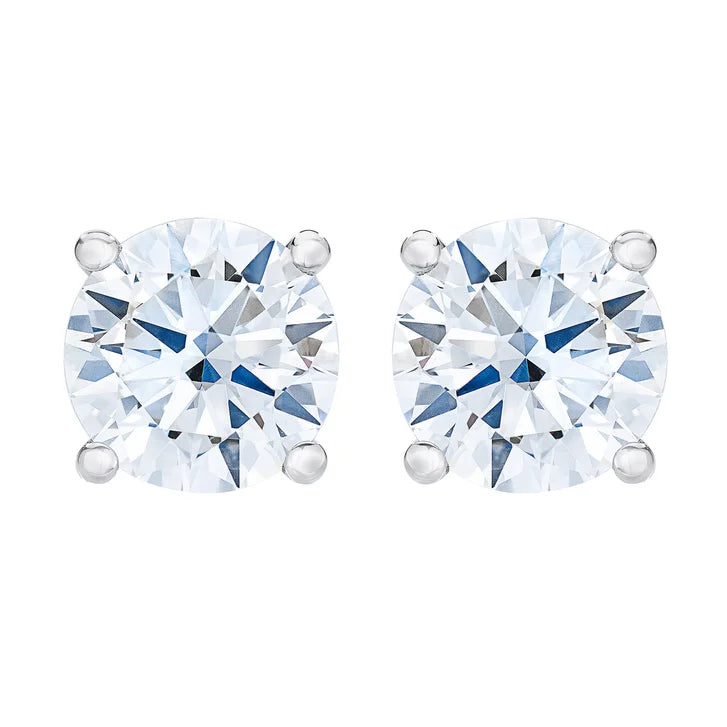 Round Brilliant Diamond Stud Earrings (1.60 ctw)