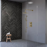 AGUA Canada Vanika Thermostatic Shower Post with Rainfall Shower Head