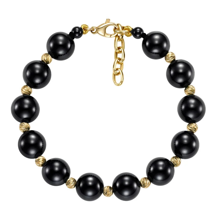 Black Onyx Bead Bracelet