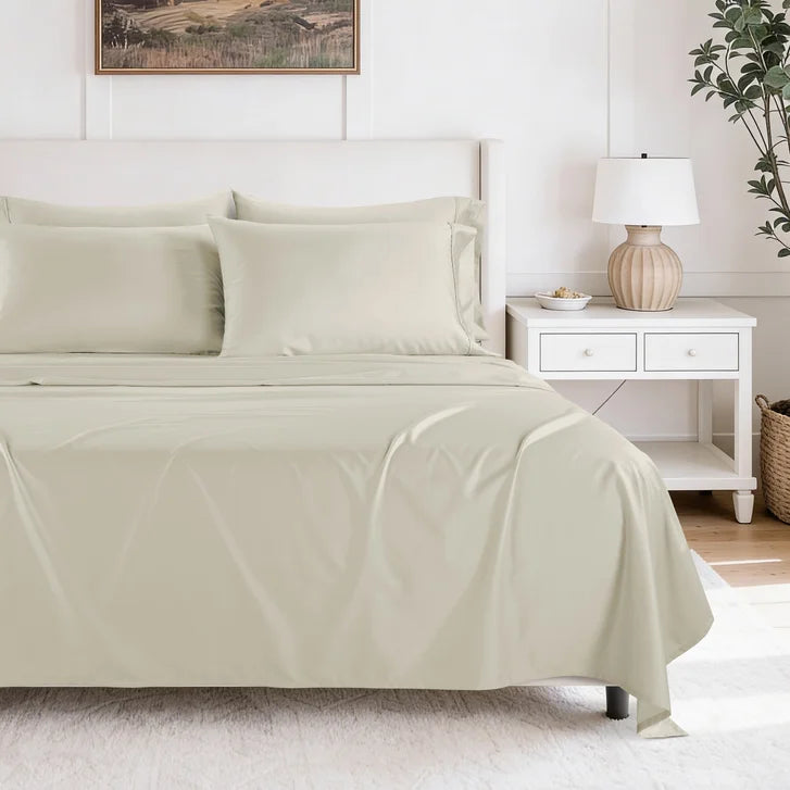Hotel Signature Cotton Sateen Sheet Set, 6-piece