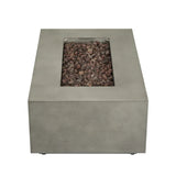 Real Flame Aegean Steel 42 in. Rectangle Fireplace