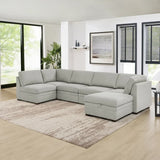 Thomasville Tisdale 6-piece Fabric Sectional with Storage Ottoman