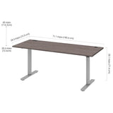 Bestar Upstand 72.4 cm x 182.9 cm (28.5 in. x 72 in.) Height Adjustable Desk