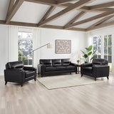 Prospera Home Sorena Top-grain Leather Sofa and 2 Chairs
