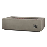 Real Flame Aegean Steel 50 in. Rectangle Fireplace