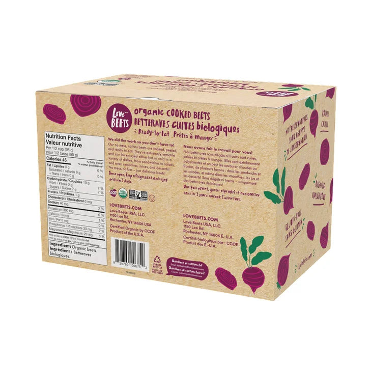 Love Beets Organic Beets, 3 × 500 g