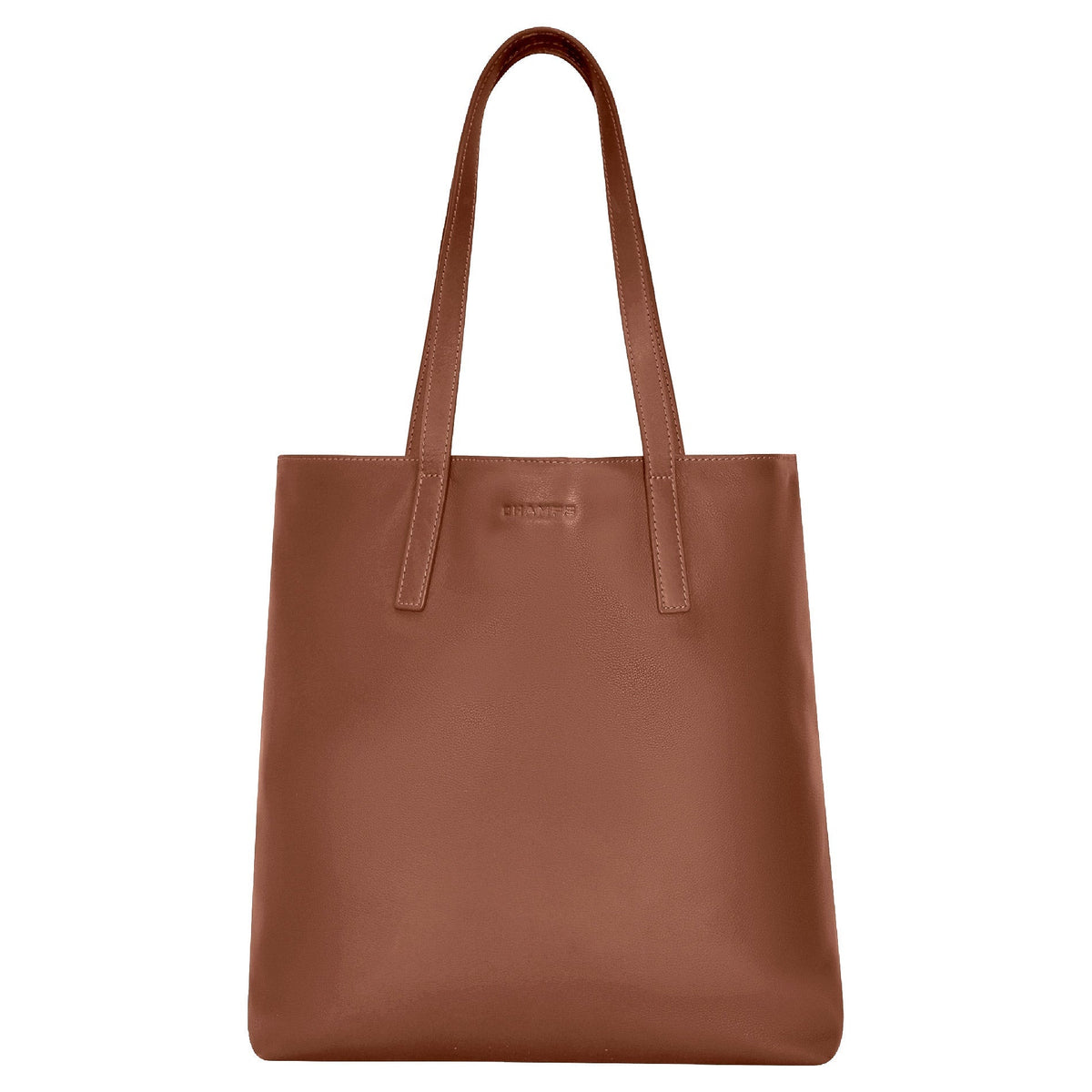 Champs Onyx Collection Leather Vertical Business Tote, 13 L