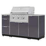 NewAge Products 6-piece Outdoor Kitchen Aluminum Set - Natural Gas Grill