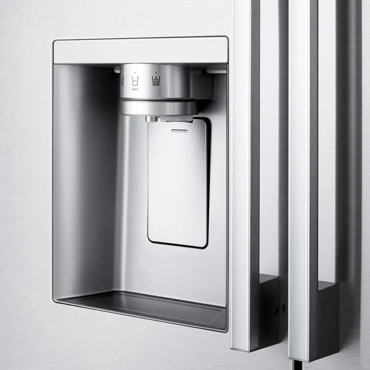 LG 36 in. 24 cu ft. Stainless Steel French Door Counter-Depth Refrigerator with Zero Clearance Hinges and Dual Ice Maker