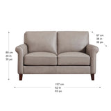 Prospera Home Larsen Top-grain Leather Sofa and Loveseat