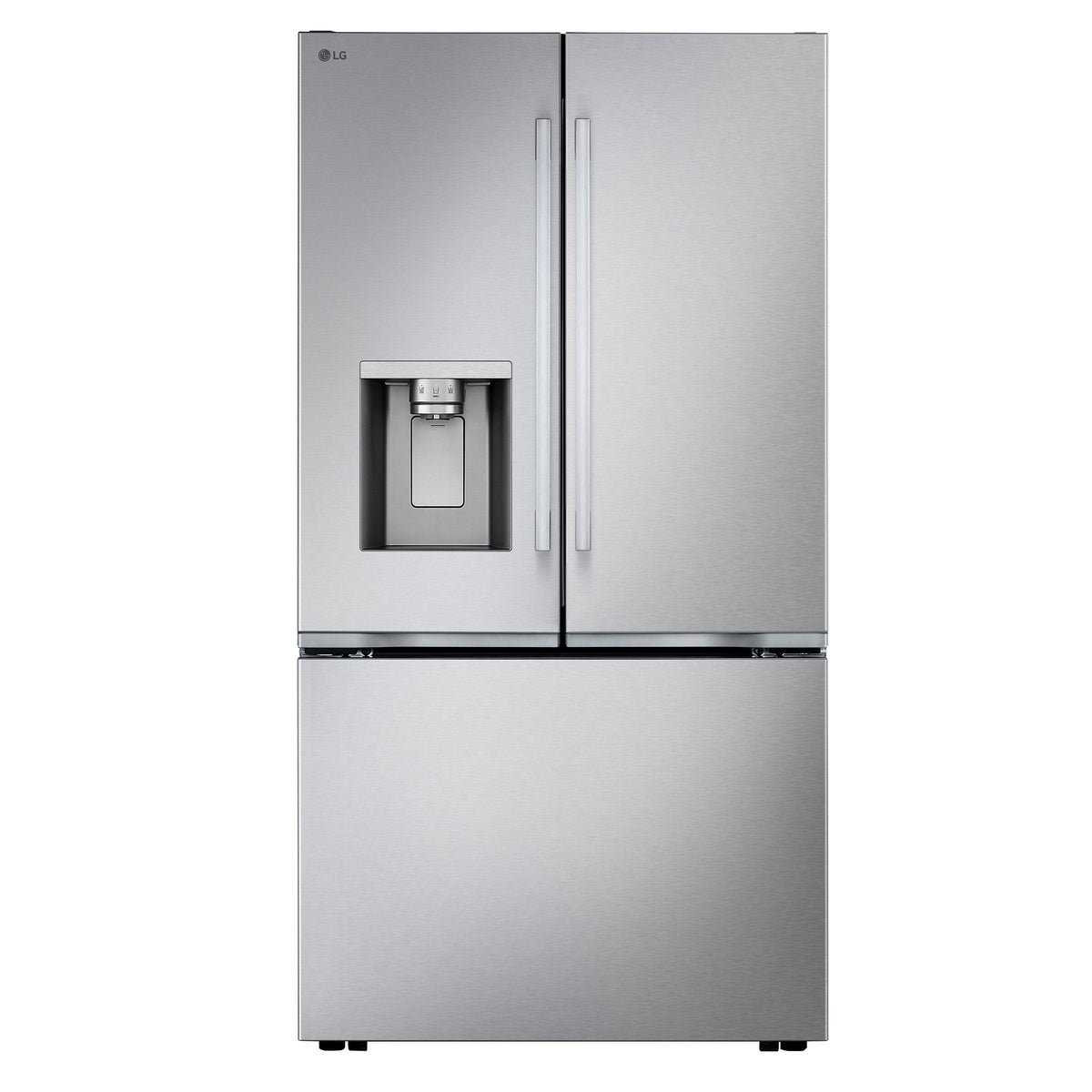 LG 36 in. 24 cu ft. Stainless Steel French Door Counter-Depth Refrigerator with Zero Clearance Hinges and Dual Ice Maker