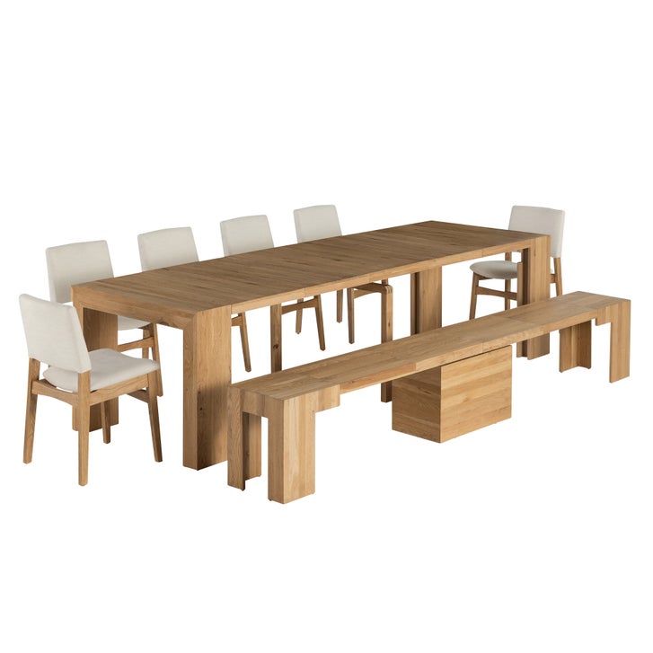 Transformer Table with Bench and 6 Chairs