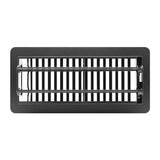 Manor House Textured Black, Low Profile Slotted Design Floor Registers, 4-pack