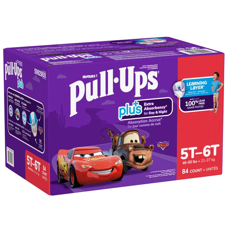 Huggies Pull-Ups Plus Training Pants Boy, 2T to 6T