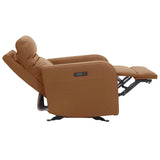 Gilman Creek Aldryn Top-grain Leather Glider Power Recliner, Brown