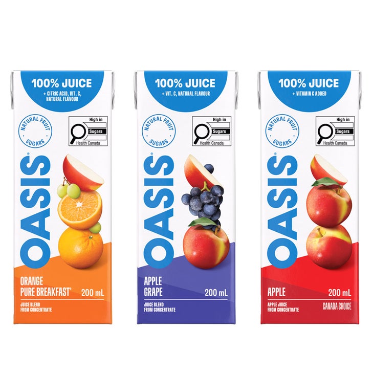 Oasis 100% Juice Blend Assorted Flavours, 50 x 200 mL