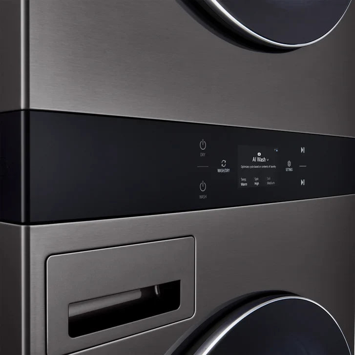 LG WashTower Single Unit Front Load 5.8 cu. ft. Washer And 7.4 cu. ft. Dryer with AI Advanced Washing And Auto Dispense