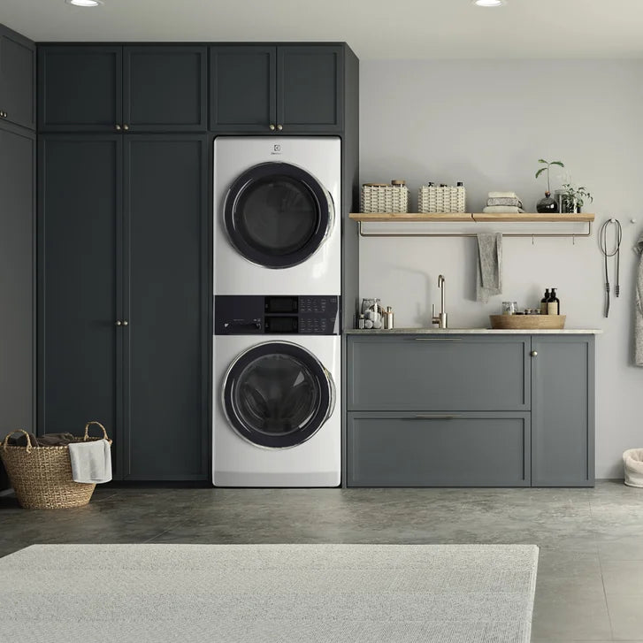 Electrolux 6 Series Single Unit Front Load Laundry Tower with 5.2 cu. ft. Washer, 8.0 cu. ft. Electric Dryer