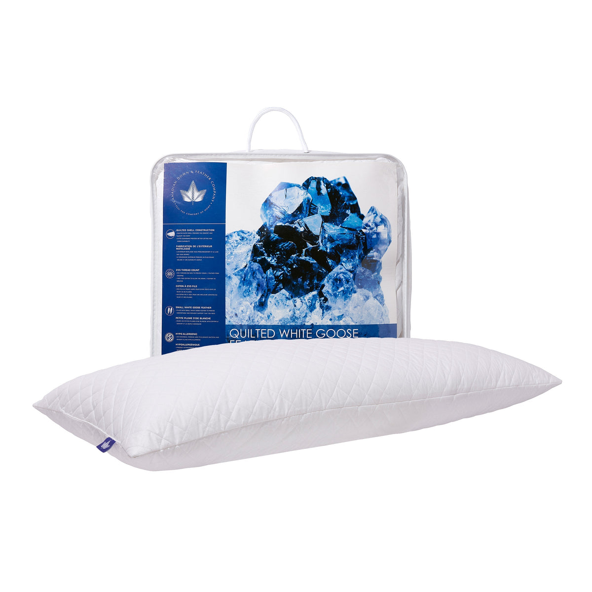 Canadian Down & Feather Company Quilted White Goose Feather Body Pillow