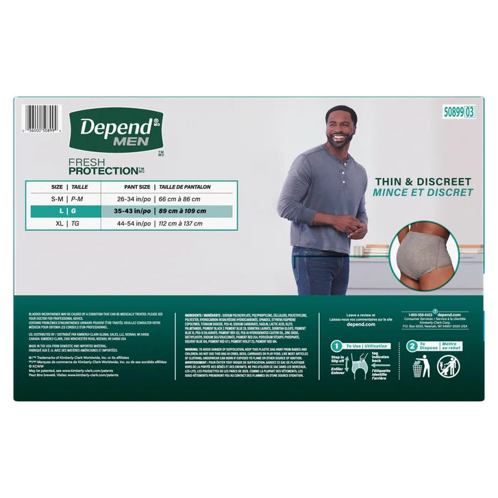 Depend Men's Maximum Absorbency Underwear
