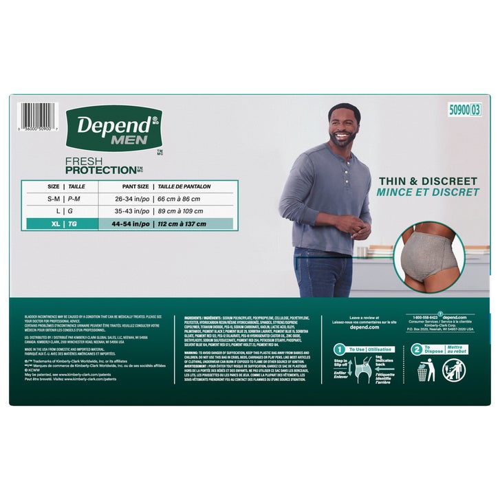 Depend Men's Maximum Absorbency Underwear