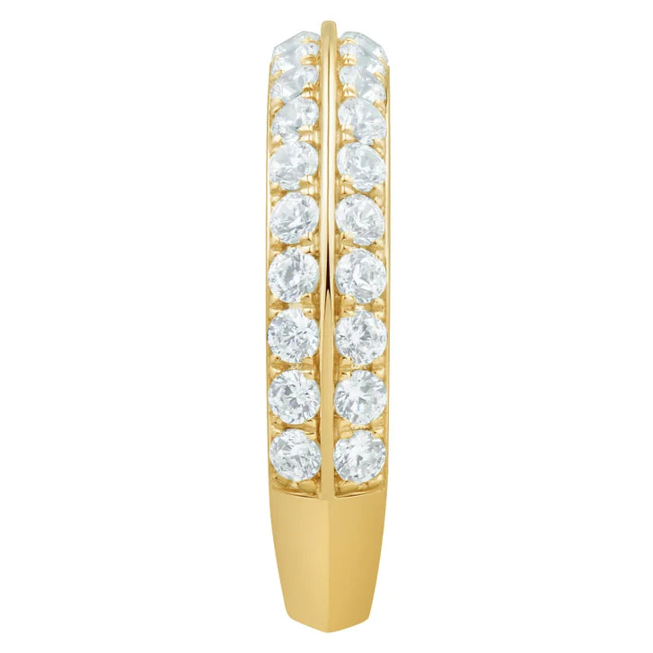 Round Brilliant Diamond Two Row Band (1.00 ctw)