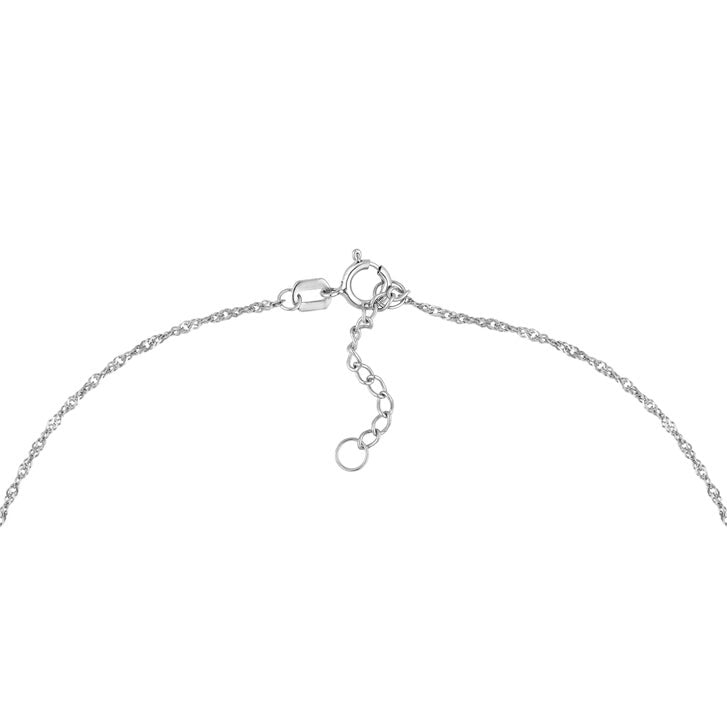 Adjustable Dolphin Anklet in White Gold