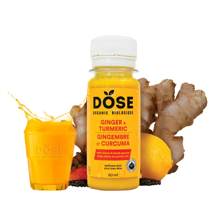 DOSE Organic Ginger Daily Booster Shots, Variety Pack, 48 × 60 mL (2 fl oz)