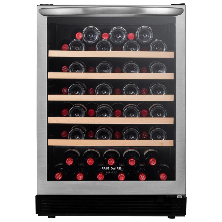 Frigidaire 24 in. Stainless Steel Built-in or Freestanding 57 Bottle Wine Cooler with Reversible Door