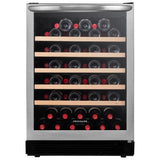 Frigidaire 24 in. Stainless Steel Built-in or Freestanding 57 Bottle Wine Cooler with Reversible Door