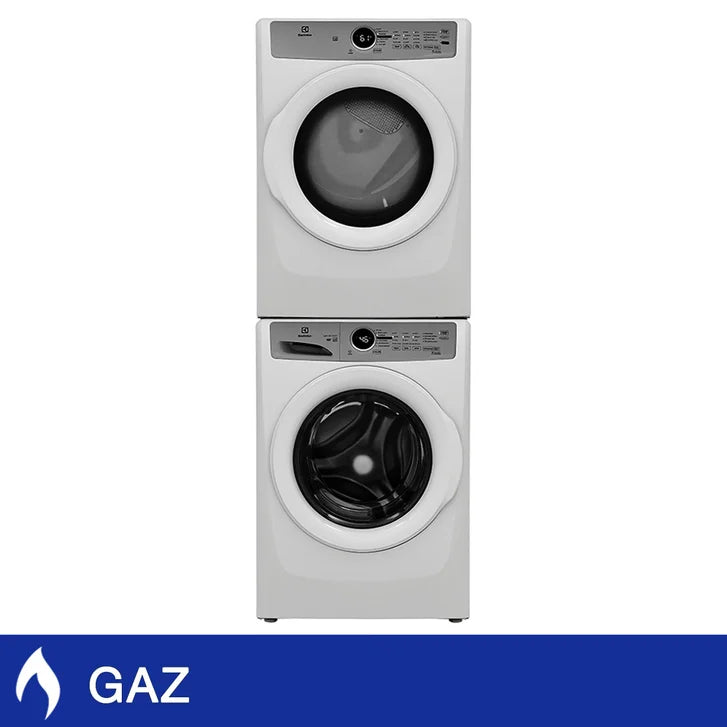 Electrolux 3 Series Laundry Bundle 5.1 cu ft. Front Load Washer and 8.0 cu ft. Gas Dryer with Stacking Kit
