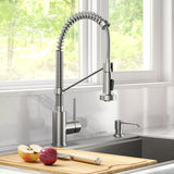 KRAUS Bolden 18-in Pull-down Faucet with Soap Dispenser