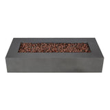 Real Flame Aegean Steel 70 in. Rectangle Fireplace