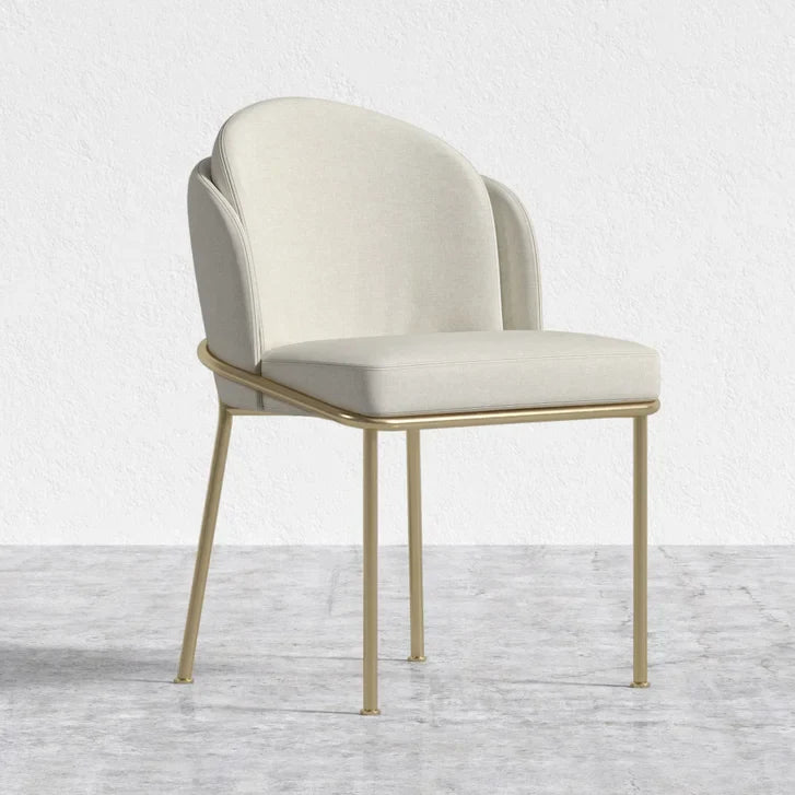 Rove Concepts Angelo Brass and Beige (Alesund) Dining Chair, 2-pack