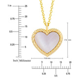 Heart Shaped Mother Of Pearl Pendant