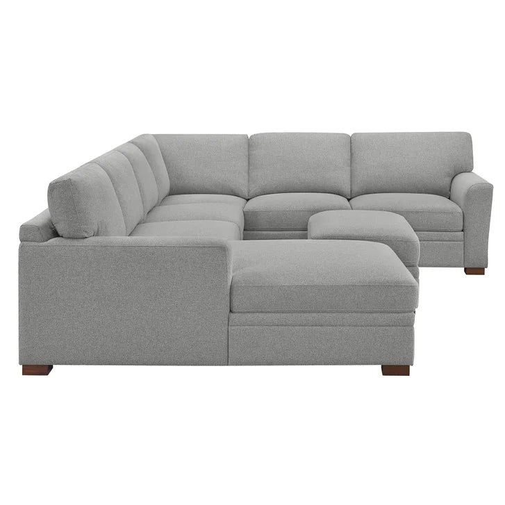 Thomasville Langdon 4-piece Fabric Sectional with Storage Ottoman