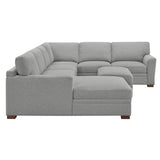 Thomasville Langdon 4-piece Fabric Sectional with Storage Ottoman