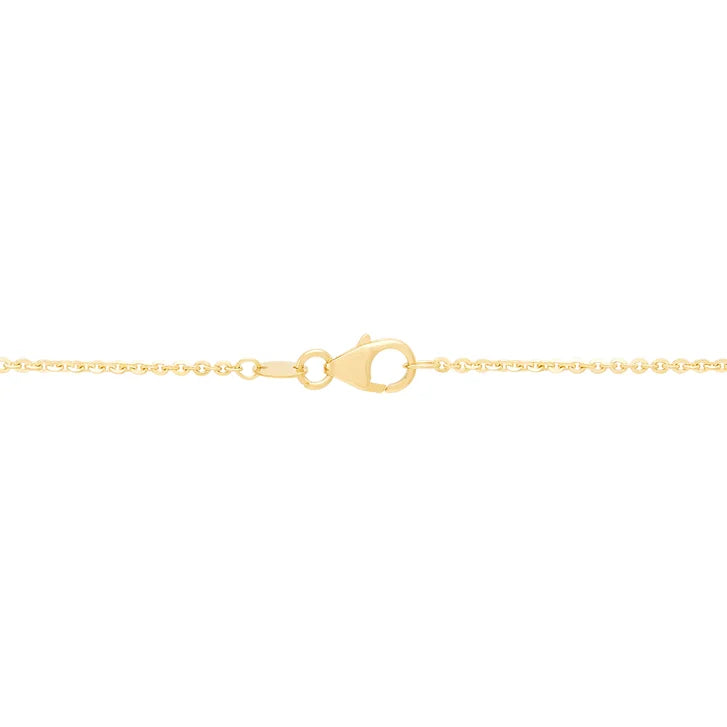 High Polish and Diamond Cut Cube Station Popcorn Chain in Yellow Gold