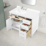 OVE Decors Renfrew Vanity with Quartz Top in White