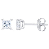 Princess Cut Diamond Stud Earrings (0.70 ctw)