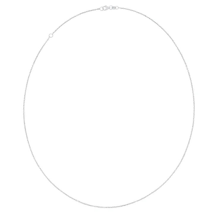 Diamond Cut Rolo Chain Necklace in Yellow or White Gold