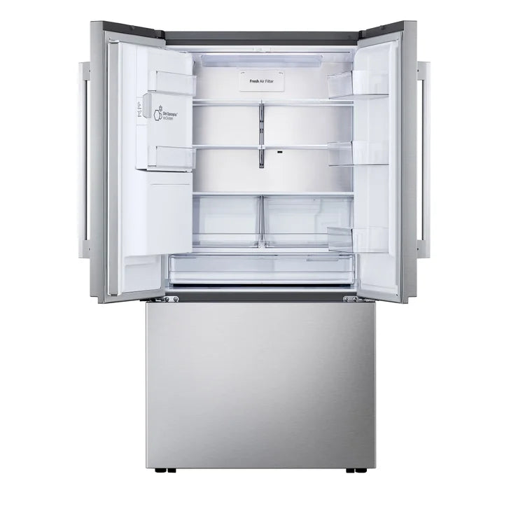 LG 36 in. 24 cu ft. Stainless Steel French Door Counter-Depth Refrigerator with Zero Clearance Hinges and Dual Ice Maker