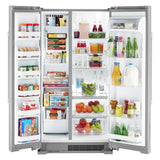 Maytag 36 in 25 cu ft. Stainless Steel Side-by-Side Refrigerator with Stainless Steel Handles