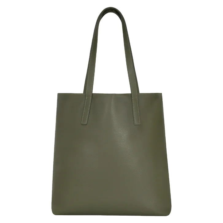 Champs Onyx Collection Leather Vertical Business Tote, 13 L