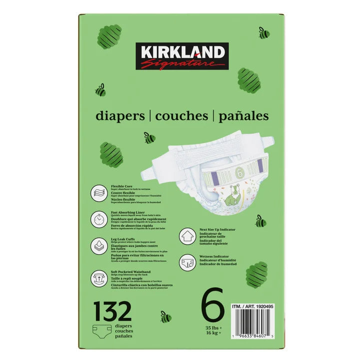 Kirkland Signature Diapers, Sizes 3 - 6