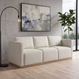 Henredon Fabric Sofa with Wood Base